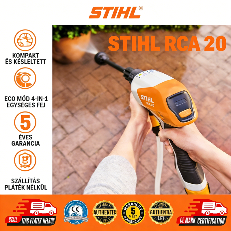 ✨Stihl RCA 20 akkus magasnyomású mosó – AS rendszer