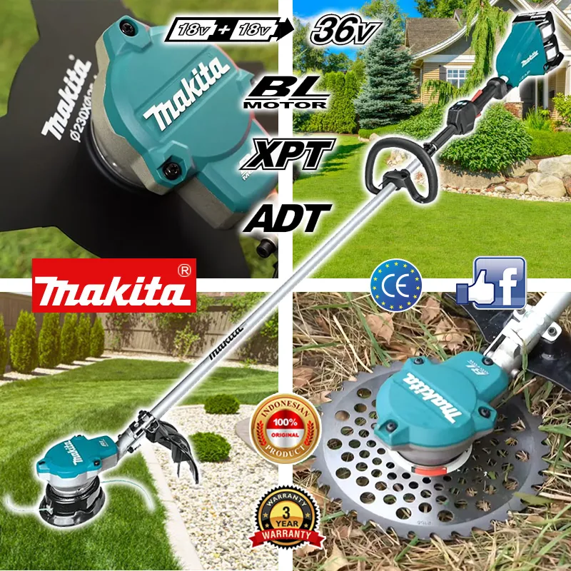 🌿 [Makita] DUR368L Cortadora de césped de alto rendimiento - 18V + 18V, 6.0AH.