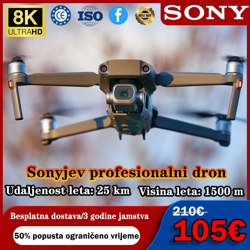 ✈️【Vremenski ograničena ponuda】Nadograđeni višenamjenski profesionalni dron s termovizijom🎉