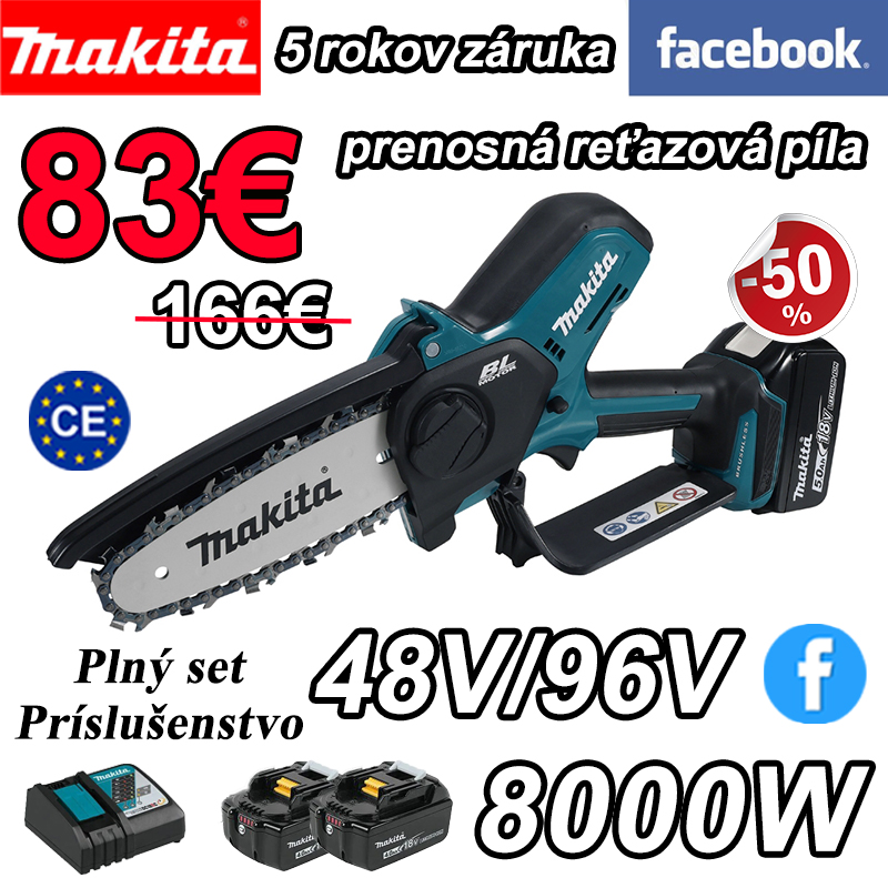 🔥[Oficiálna špeciálna ponuka] Prenosná reťazová píla Makita 8000W 5-ročná záruka