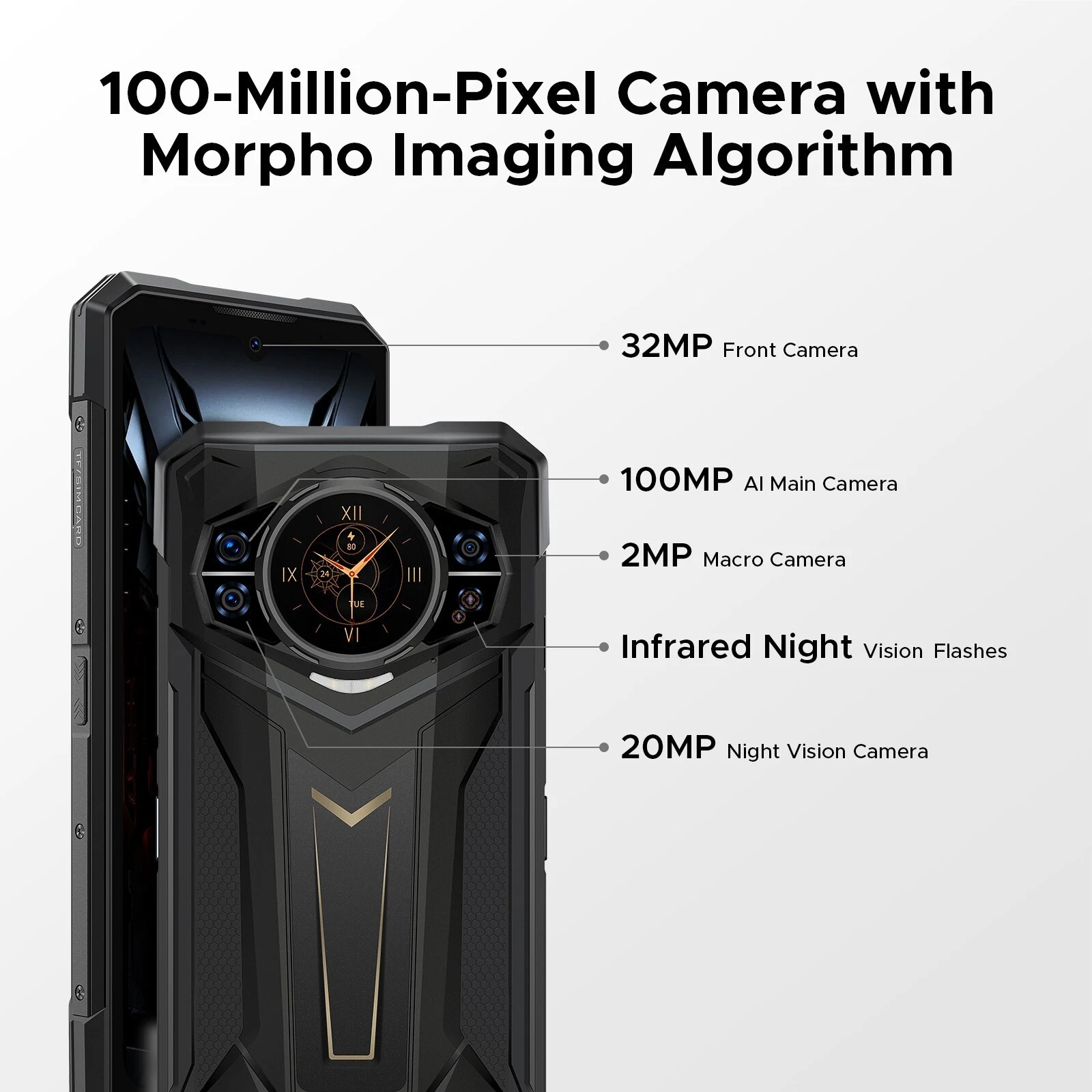 🔥Smartphone robusto DOOGEE S200Plus 5G 36GB+512GB Android 15 10100mAh 6,72" NFC IA