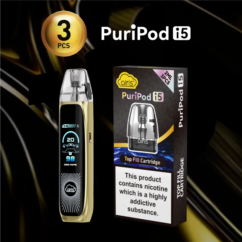 Airis Puripod i5 Open Pod System + 3 Cartridge