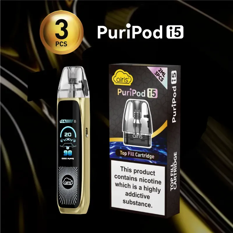 Airis Puripod i5 Open Pod System + 3 Cartridge