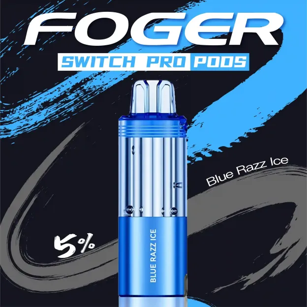 Blue Razz Ice Foger switch pro Pod