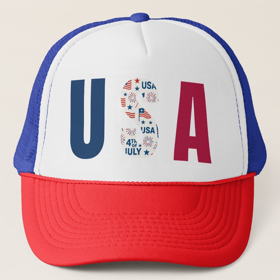 4th of July USA Trucker Hat – Patriotic style