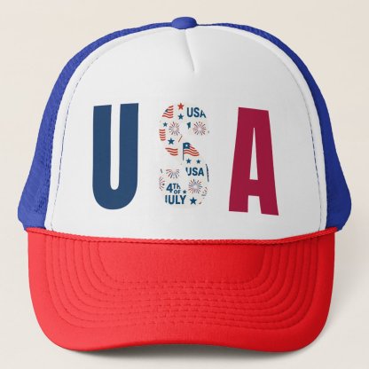 4th of July USA Trucker Hat – Patriotic style