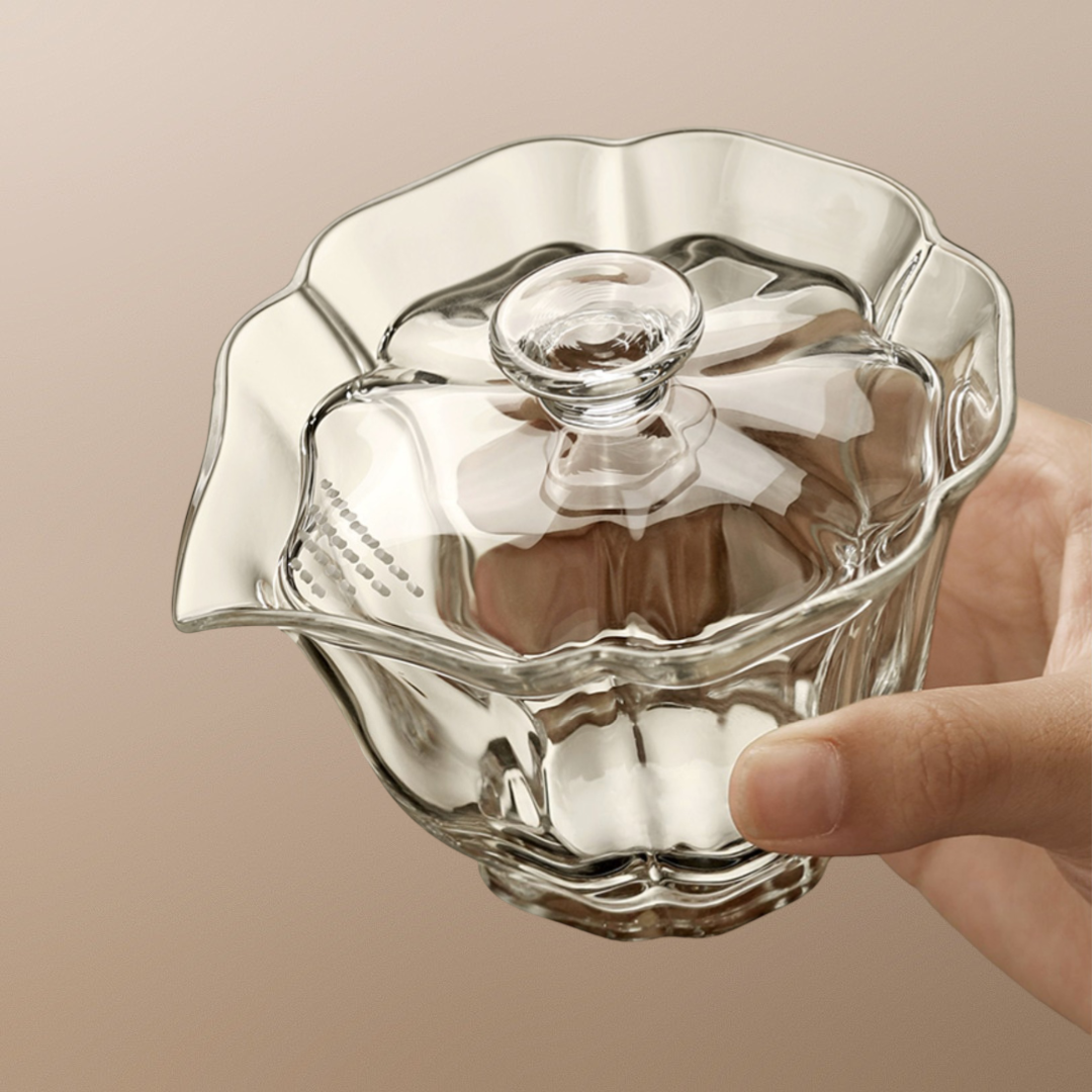 [Summer SALE]“Vortex Kit” - Heat-Resistant Glass Handled Teapot with Rotating Strainer Travel Set