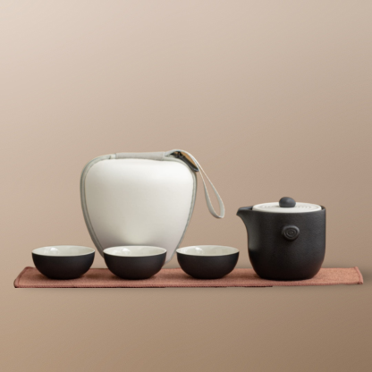 [Summer SALE]“Vortex Kit” - Heat-Resistant Glass Handled Teapot with Rotating Strainer Travel Set
