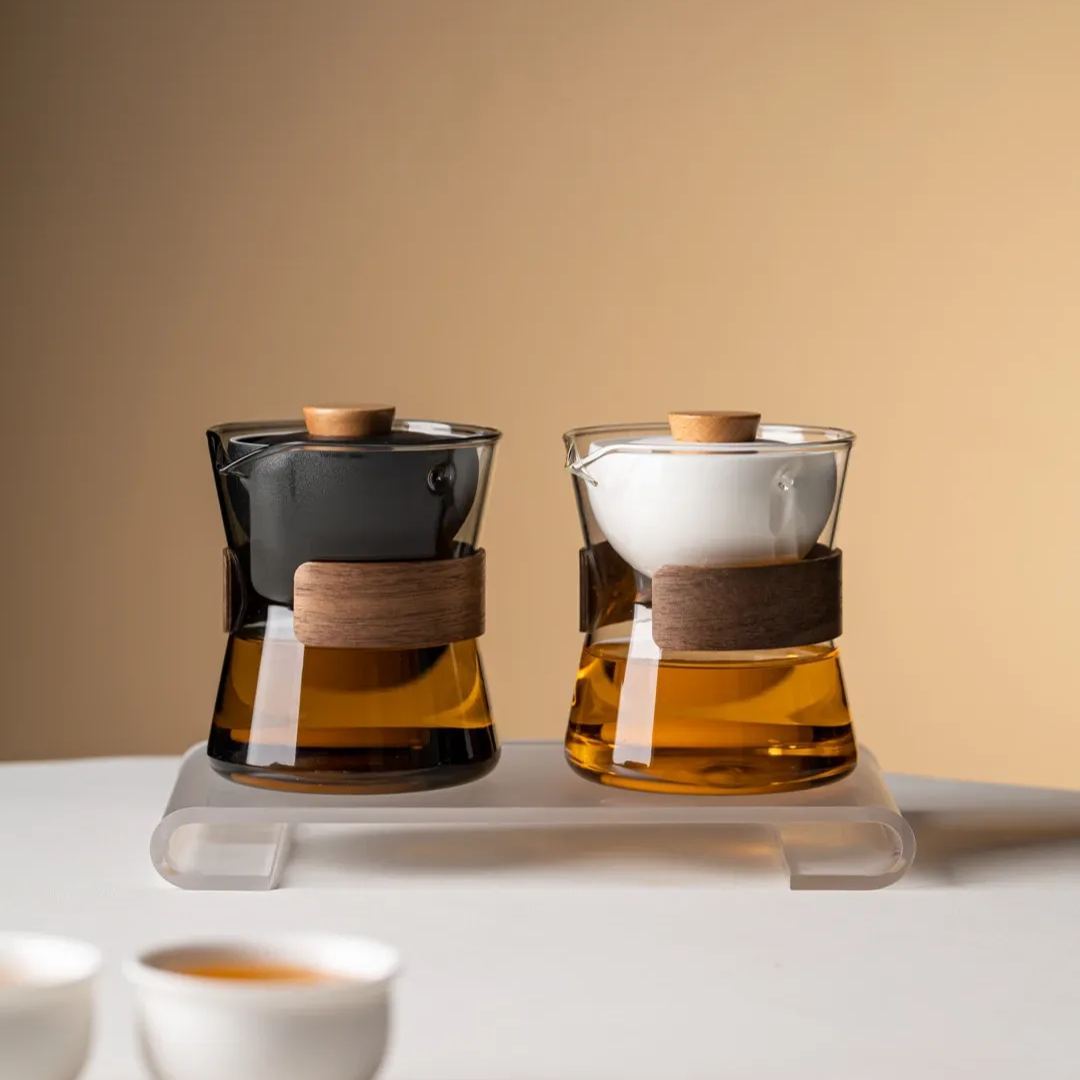 [Summer SALE]“Vortex Kit” - Heat-Resistant Glass Handled Teapot with Rotating Strainer Travel Set