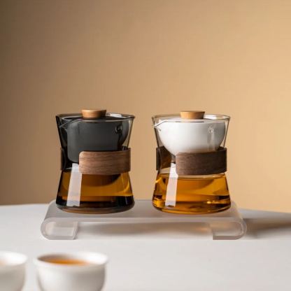 [Summer SALE]“Vortex Kit” - Heat-Resistant Glass Handled Teapot with Rotating Strainer Travel Set