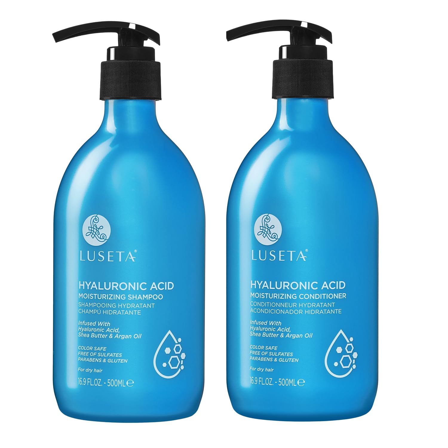 Luseta Biotin Shampoo and Conditioner for HairGrowth - Thickening Shampoo for Thinning Hair andHair Loss - Infused with Argan Oil to Repair DamagedDry Hair - Sulfate Free Paraben Free-2 x 16.9 fl oz