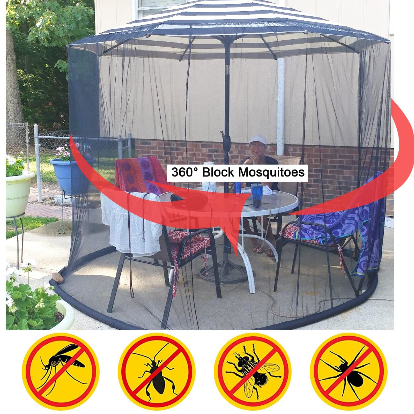 Patio Umbrella Mosquito Net