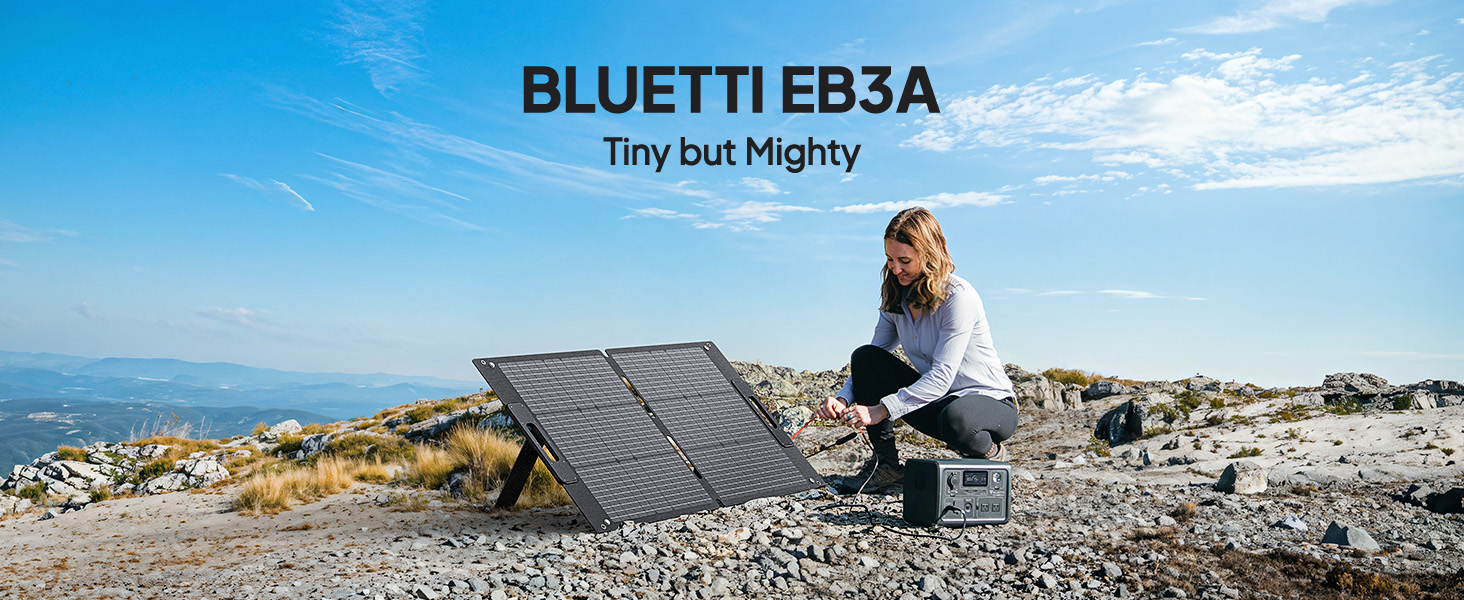 BLUETTI EB3A Portable Power Station Solar Generator UPS Battery Backup