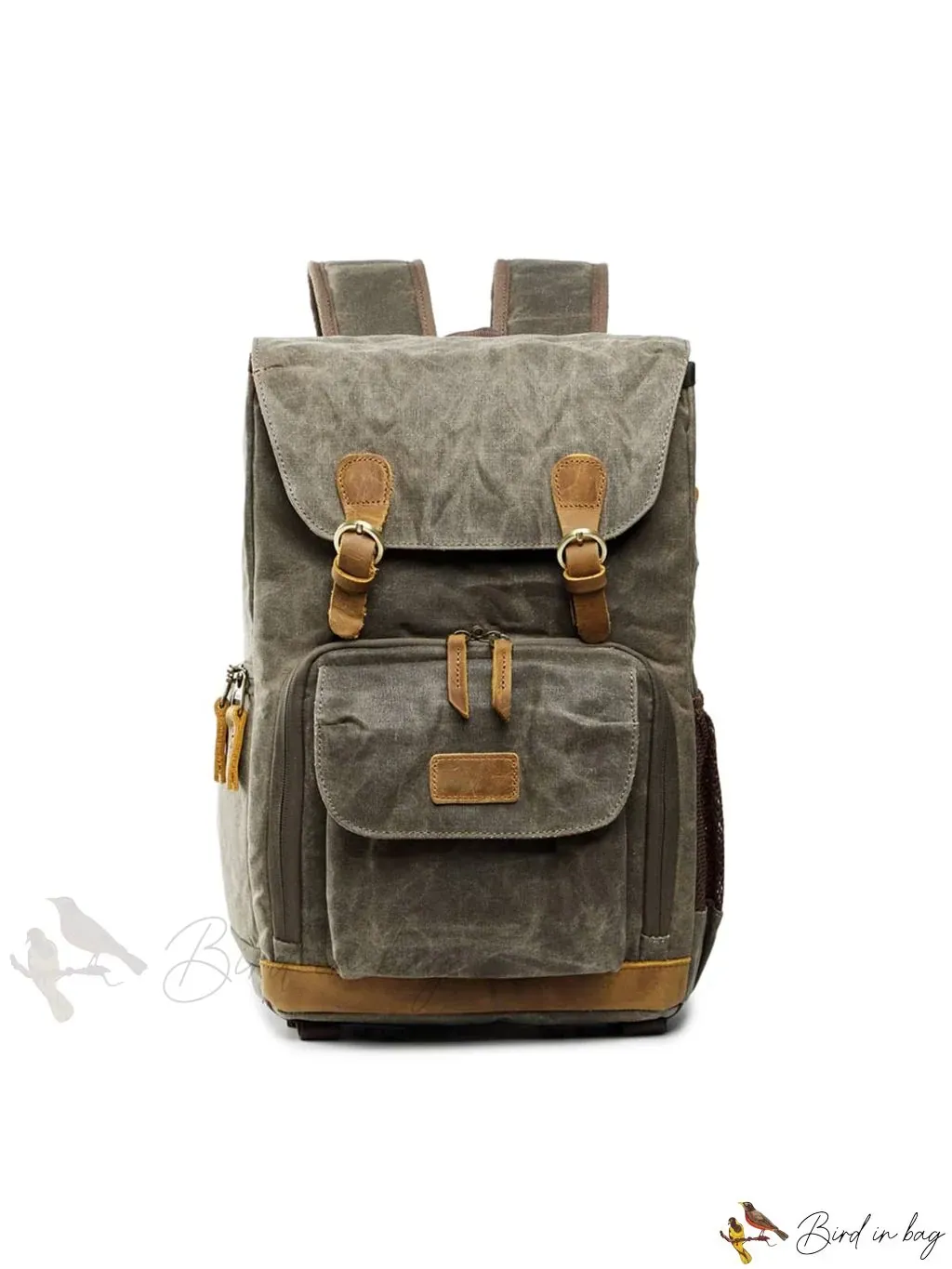 Camera Backpack for Photographers with Large Capacity, Waterproof, Retro Wax Dyed Canvas, Camera Bag, Fits 15 inch L