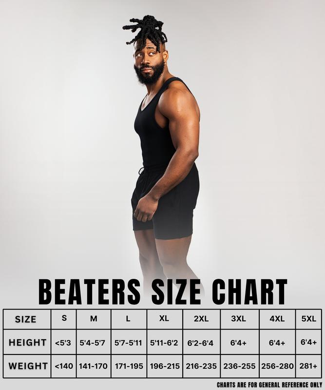 EKKO BEATERS  Cotton Spandex 340gsm Sleeveless Shirt Classic Tank Top - Men's Shirt with Classic Design Fitness Wear Athletic Wear