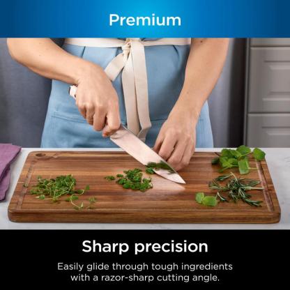 Foodi NeverDull Premium 12-Piece German Stainless Steel Knife Block Set with Built-in Sharpener