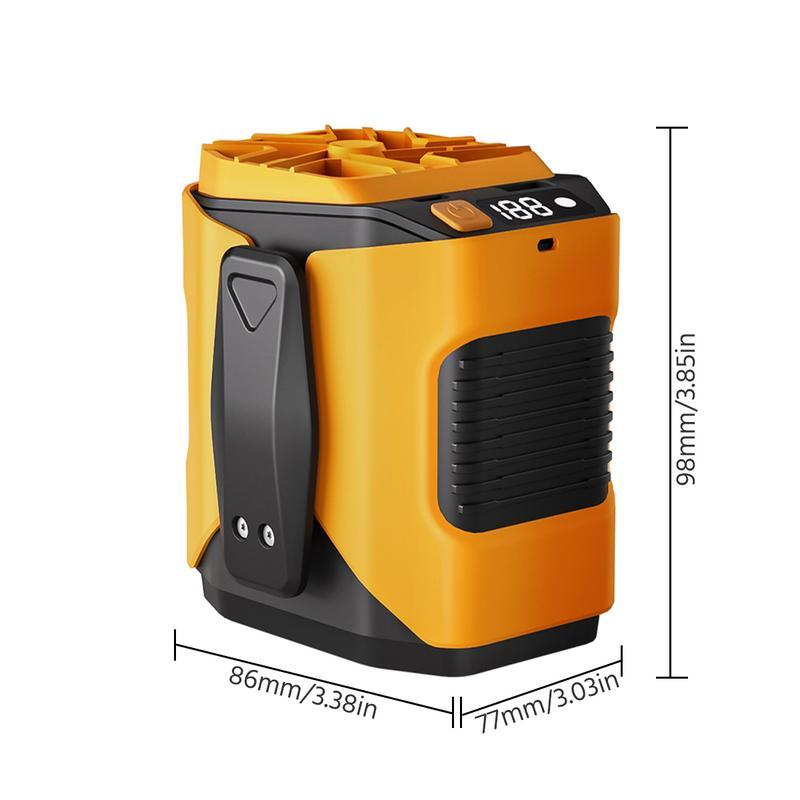 Upgrade Personal Portable Waist Clip Fan,Rechargeable 5000mAh Battery Power bank,10 Speeds 10000RPM Strong Airflow, LED Light, up to 8H of Working Time, Hands-Free Hanging Neck Fan, Wearable Belt Fan for Camping, Outdoor, Jobsite,Farms,Traveling,Fishing