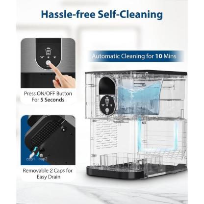 COWSAR Nugget Ice Maker Dispenser, Self Dispensing Pellet Ice Maker, 44lbs/24H, 15mins Quick Ice Make, 3.3lbs Ice Storage, Ice Full Indicator, Self-Cleaning, Home, Kitchen, Bar, Party