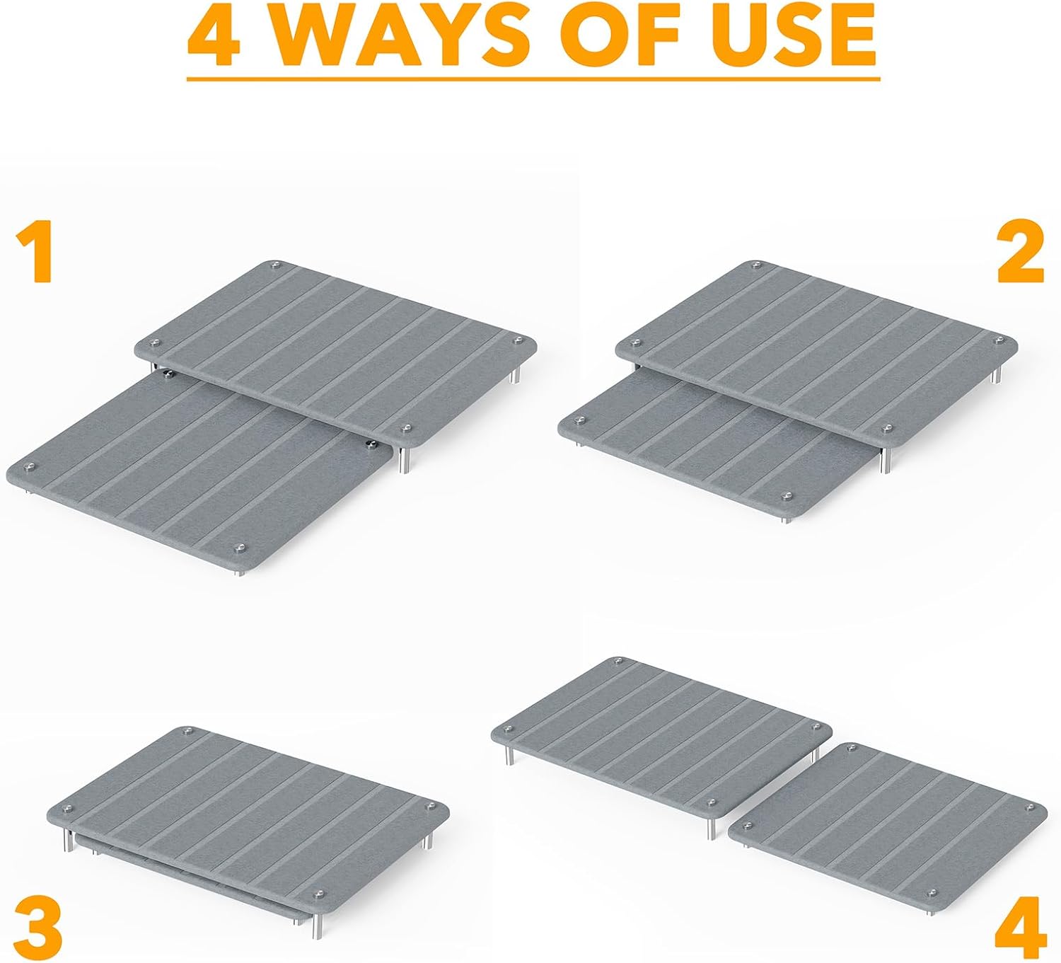 SpaceAid 2 Pack Stone Dish Drying Mats for Kitchen Counter, Expandable Absorbent Rack Dish Pad, Quick Dry Diatomaceous Earth Dishes Mat Tray, Absorbing Sink Stone Mat Board 