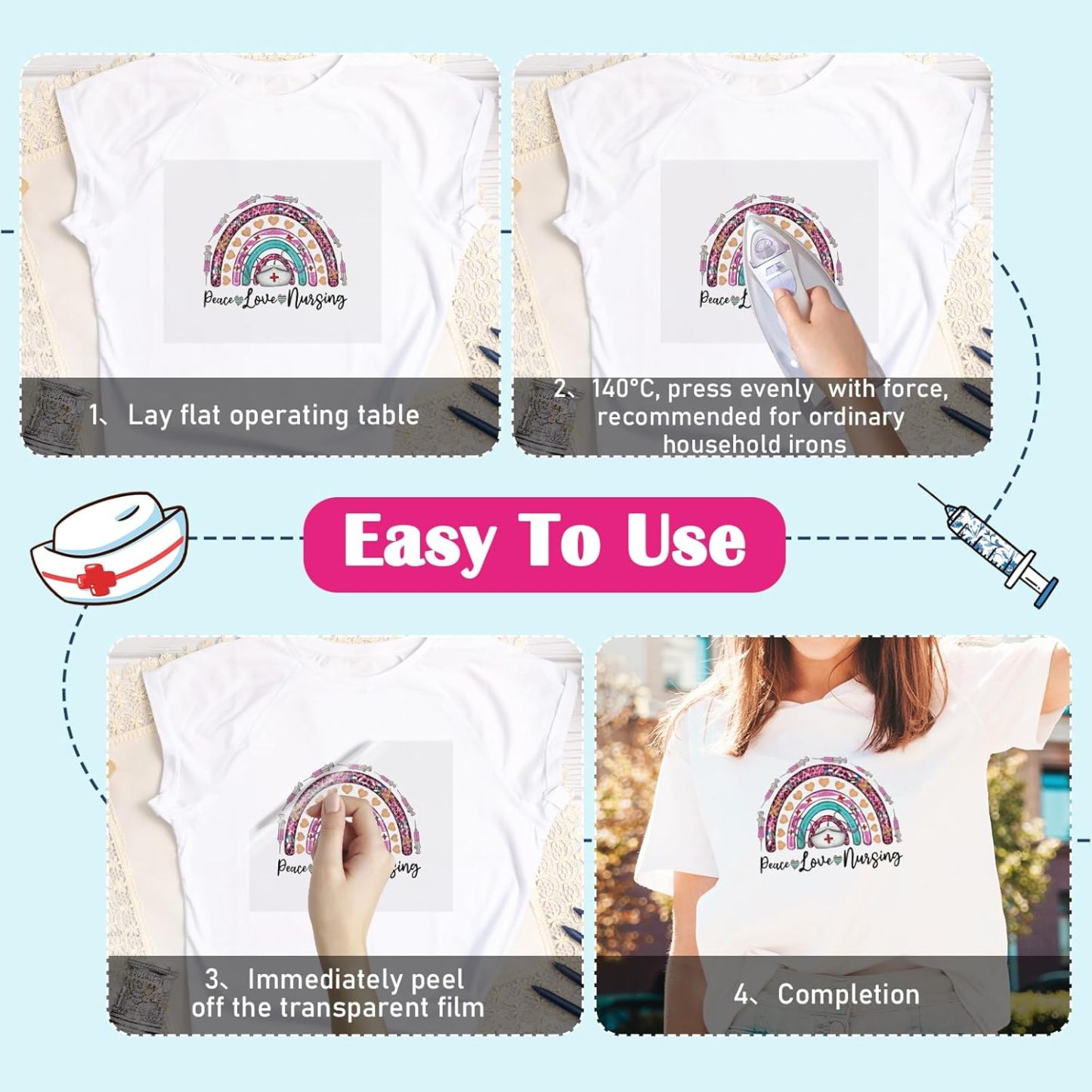 4th of July DTF Transfers Ready to Press -20 Sheets Independence Day Iron on Transfers Western Cowboy Iron on Decals for Patriot Day Parades Clothing USA T-Shirts American Hat Bag DIY Decorations