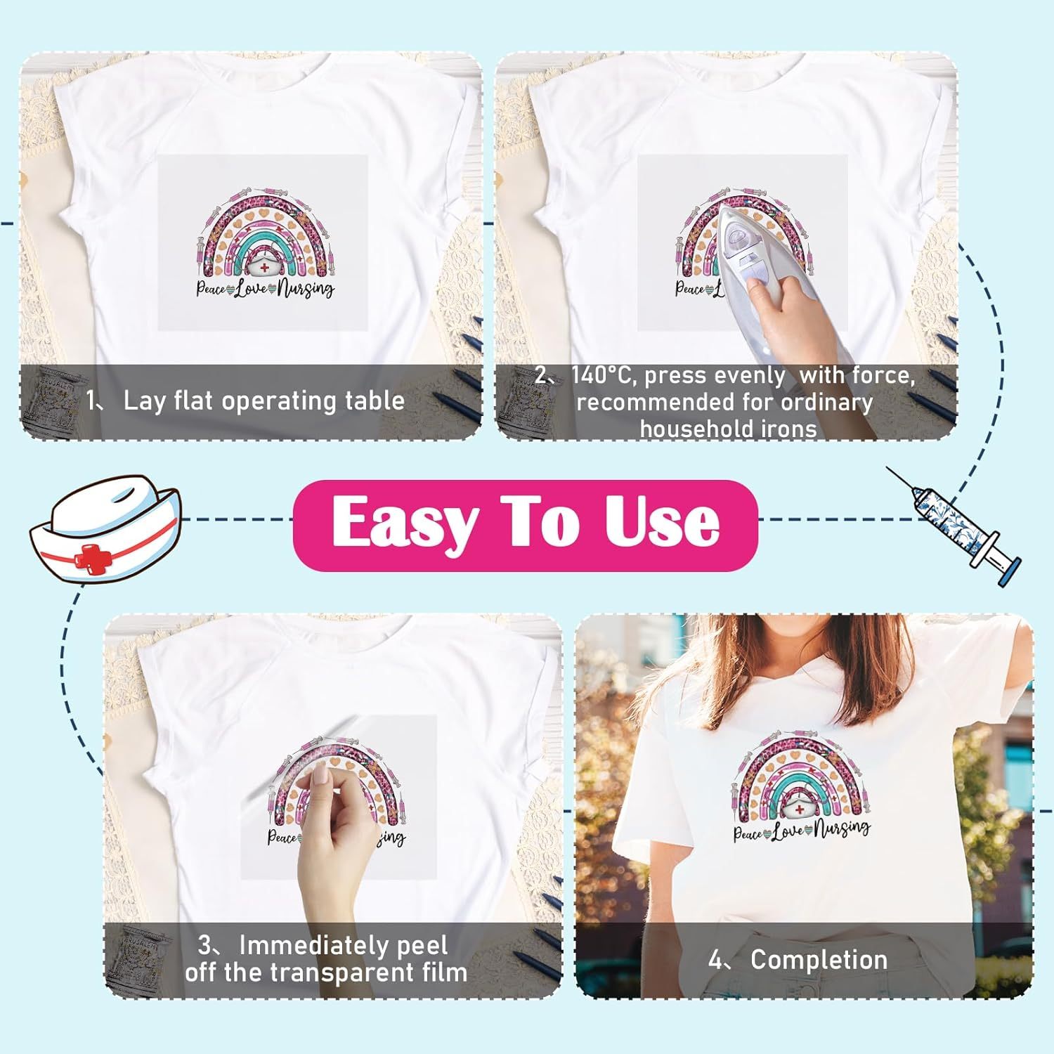 4th of July DTF Transfers Ready to Press -20 Sheets Independence Day Iron on Transfers Western Cowboy Iron on Decals for Patriot Day Parades Clothing USA T-Shirts American Hat Bag DIY Decorations