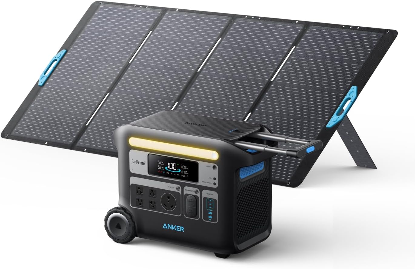 Anker SOLIX F2000 Portable Power Station, PowerHouse 767, 2400W Solar Generator, GaNPrime Battery Generators for Home Use, LiFePO4 Power Station for Outdoor Camping, and RVs (Solar Panel Optional)
