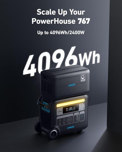 Anker SOLIX F2000 Portable Power Station, PowerHouse 767, 2400W Solar Generator, GaNPrime Battery Generators for Home Use, LiFePO4 Power Station for Outdoor Camping, and RVs (Solar Panel Optional)