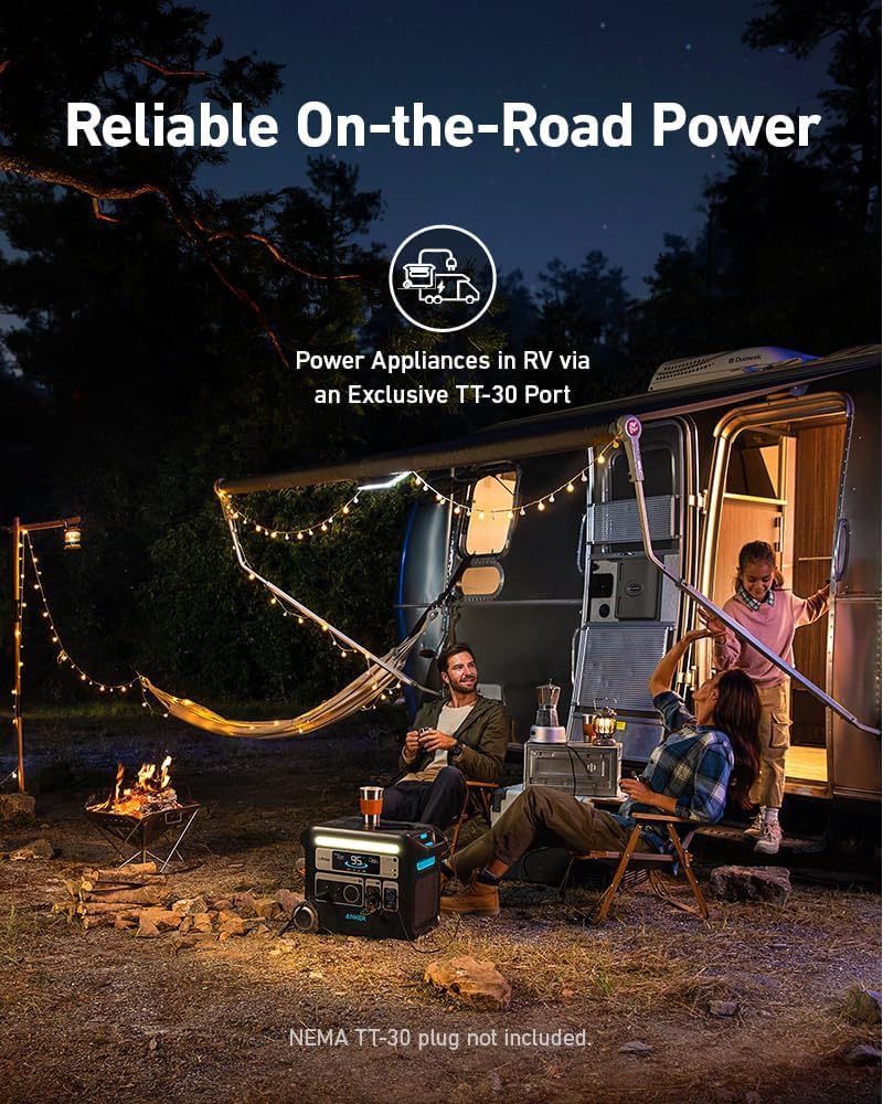 Anker SOLIX F2000 Portable Power Station, PowerHouse 767, 2400W Solar Generator, GaNPrime Battery Generators for Home Use, LiFePO4 Power Station for Outdoor Camping, and RVs (Solar Panel Optional)