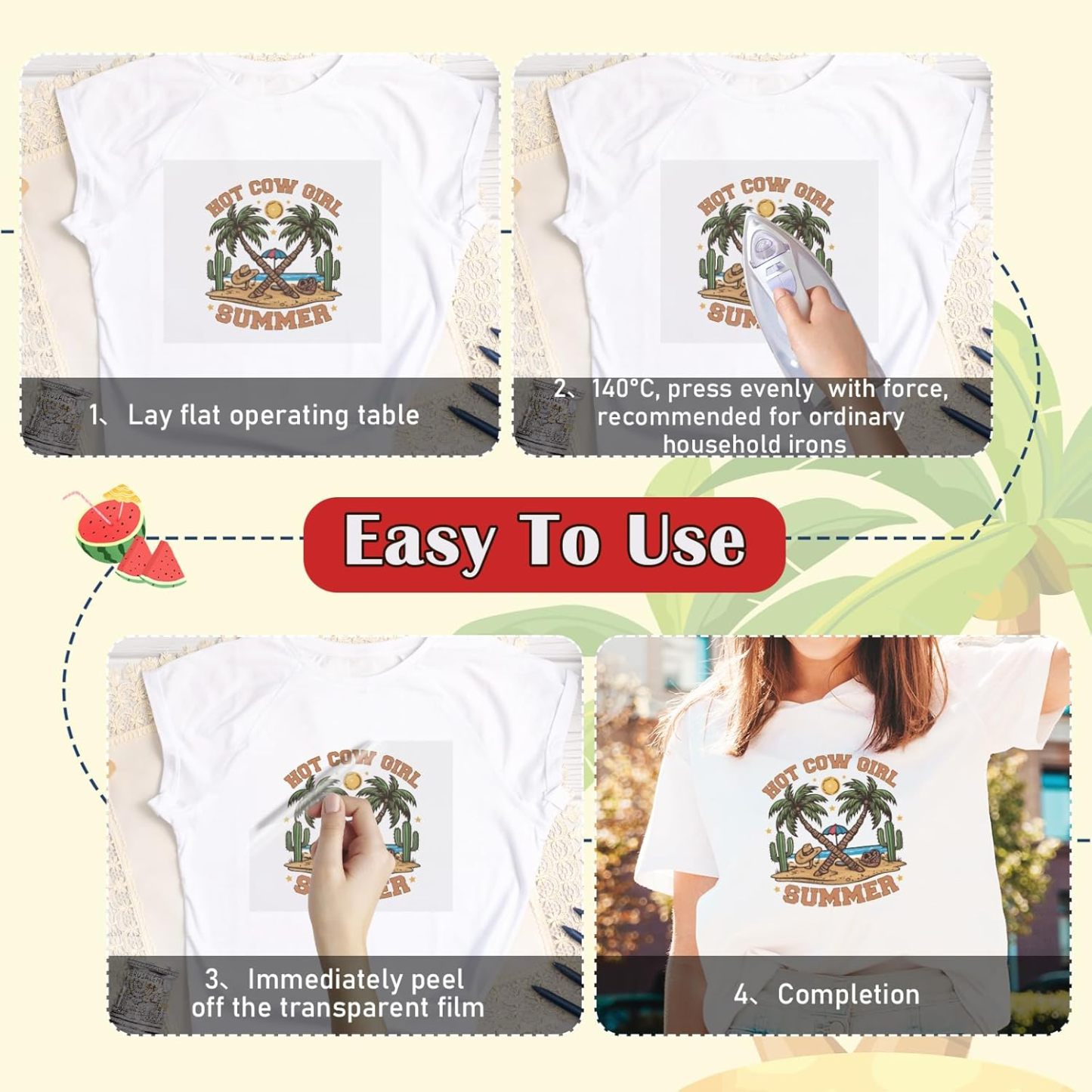 4th of July DTF Transfers Ready to Press -20 Sheets Independence Day Iron on Transfers Western Cowboy Iron on Decals for Patriot Day Parades Clothing USA T-Shirts American Hat Bag DIY Decorations
