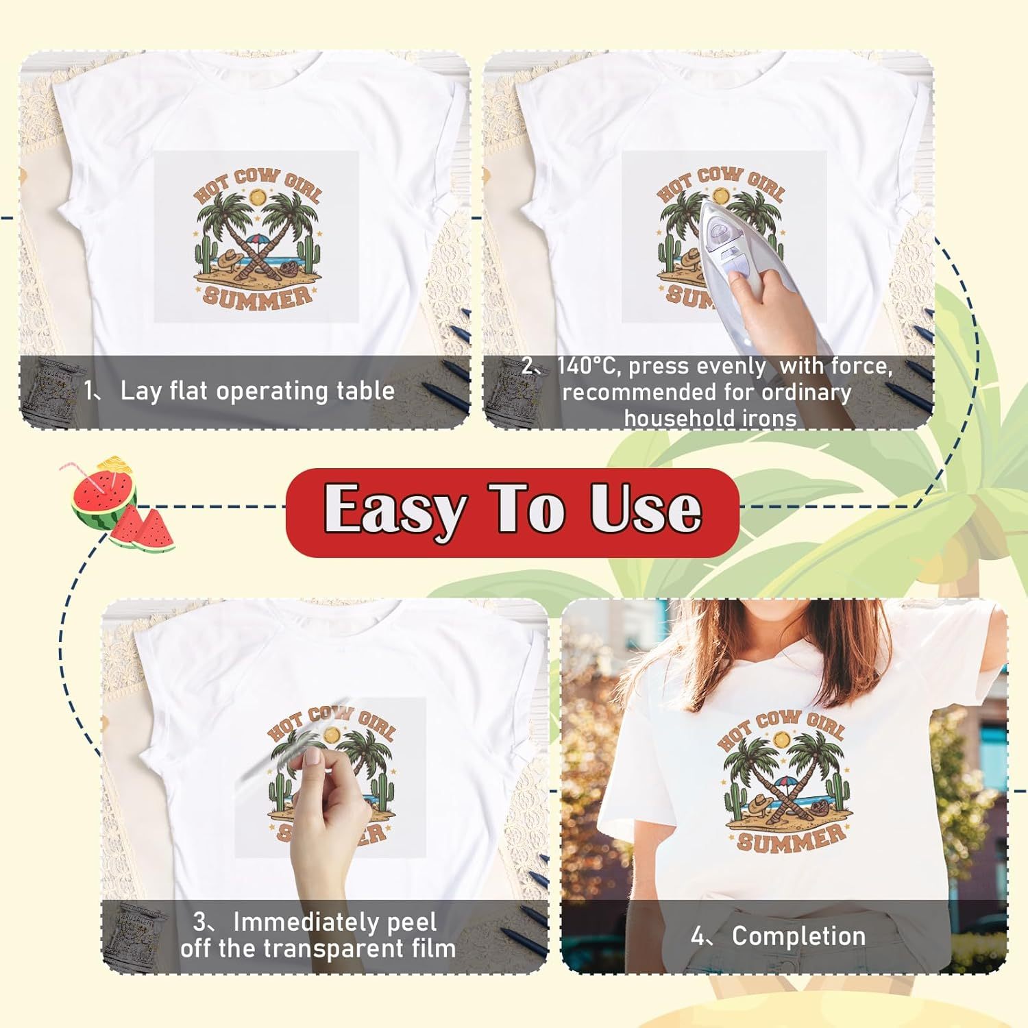 4th of July DTF Transfers Ready to Press -20 Sheets Independence Day Iron on Transfers Western Cowboy Iron on Decals for Patriot Day Parades Clothing USA T-Shirts American Hat Bag DIY Decorations