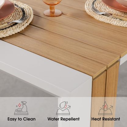 Transformer Table Outdoor Patio Furniture Set for 4 to 12, Expandable Outdoor Table and Chairs Set of 4 with Dining Bench, Weather Resistant Extendable Patio Table with Chairs & Bench
