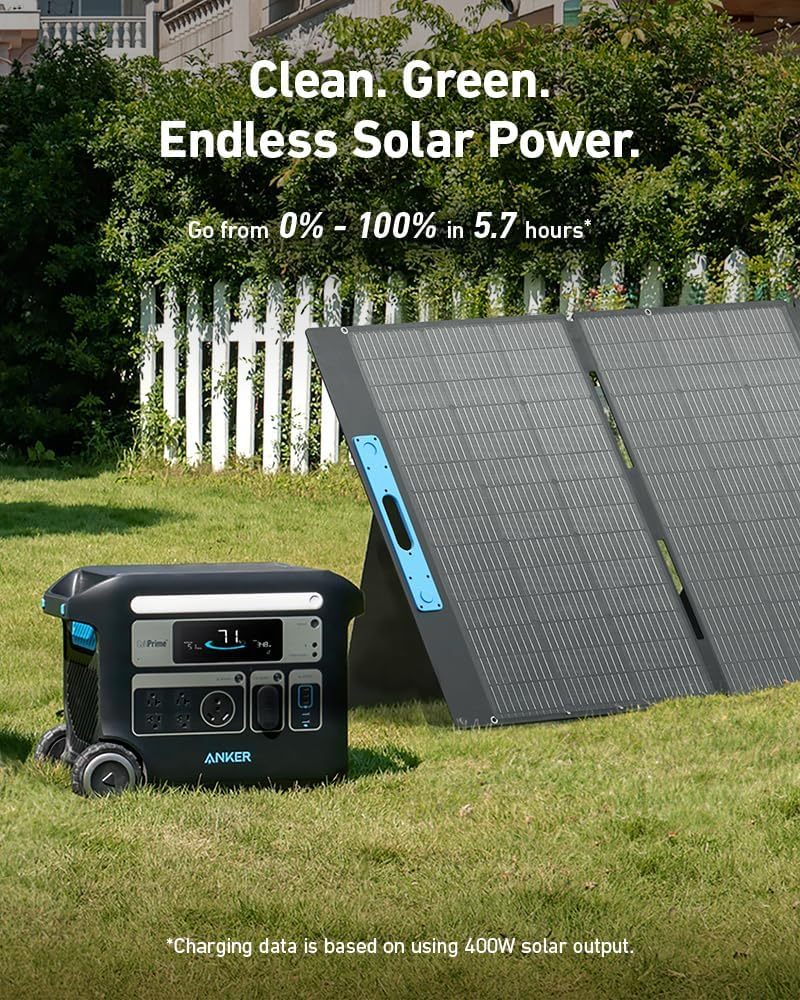 Anker SOLIX F2000 Portable Power Station, PowerHouse 767, 2400W Solar Generator, GaNPrime Battery Generators for Home Use, LiFePO4 Power Station for Outdoor Camping, and RVs (Solar Panel Optional)