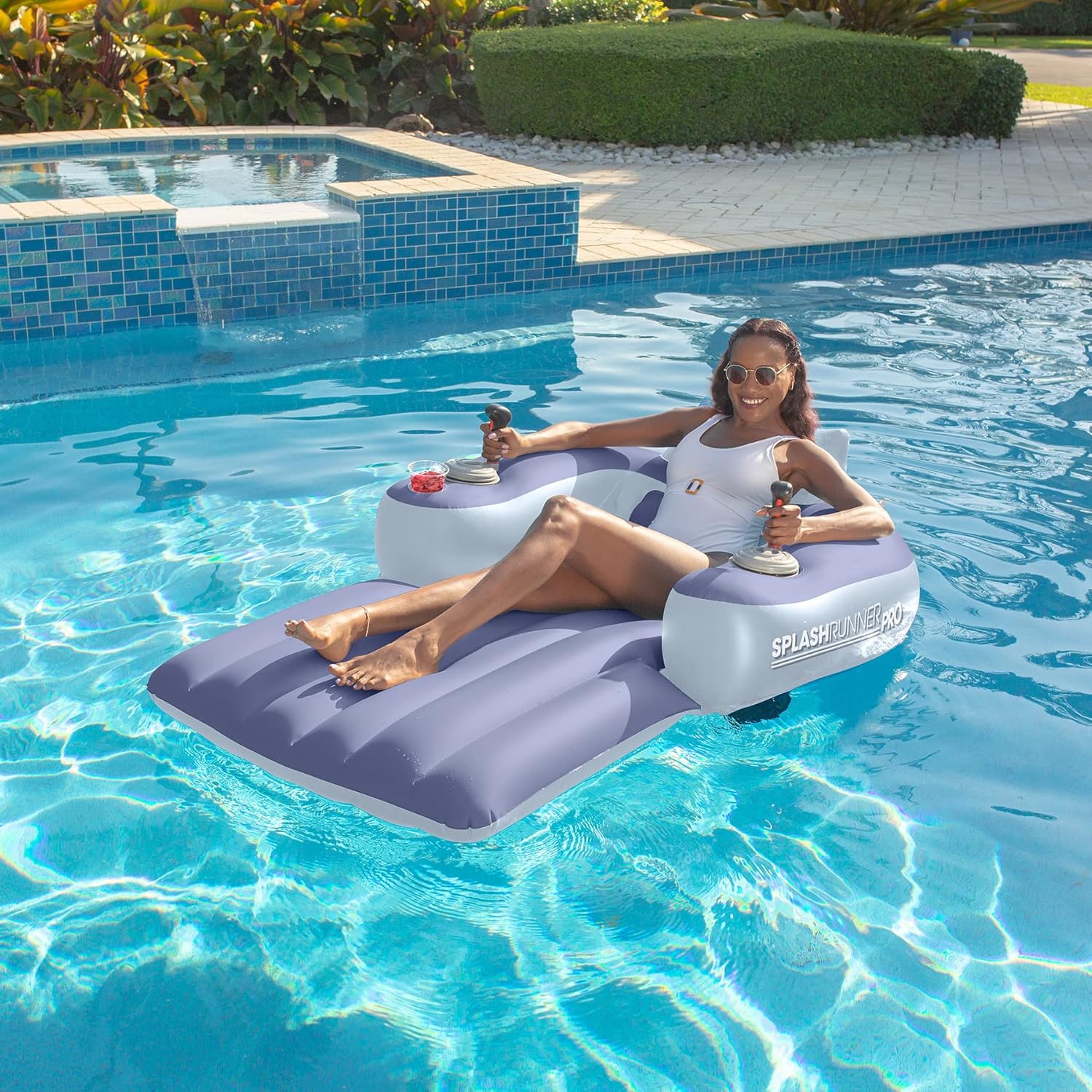 PoolCandy Splash Runner Motorized Pool Lounger