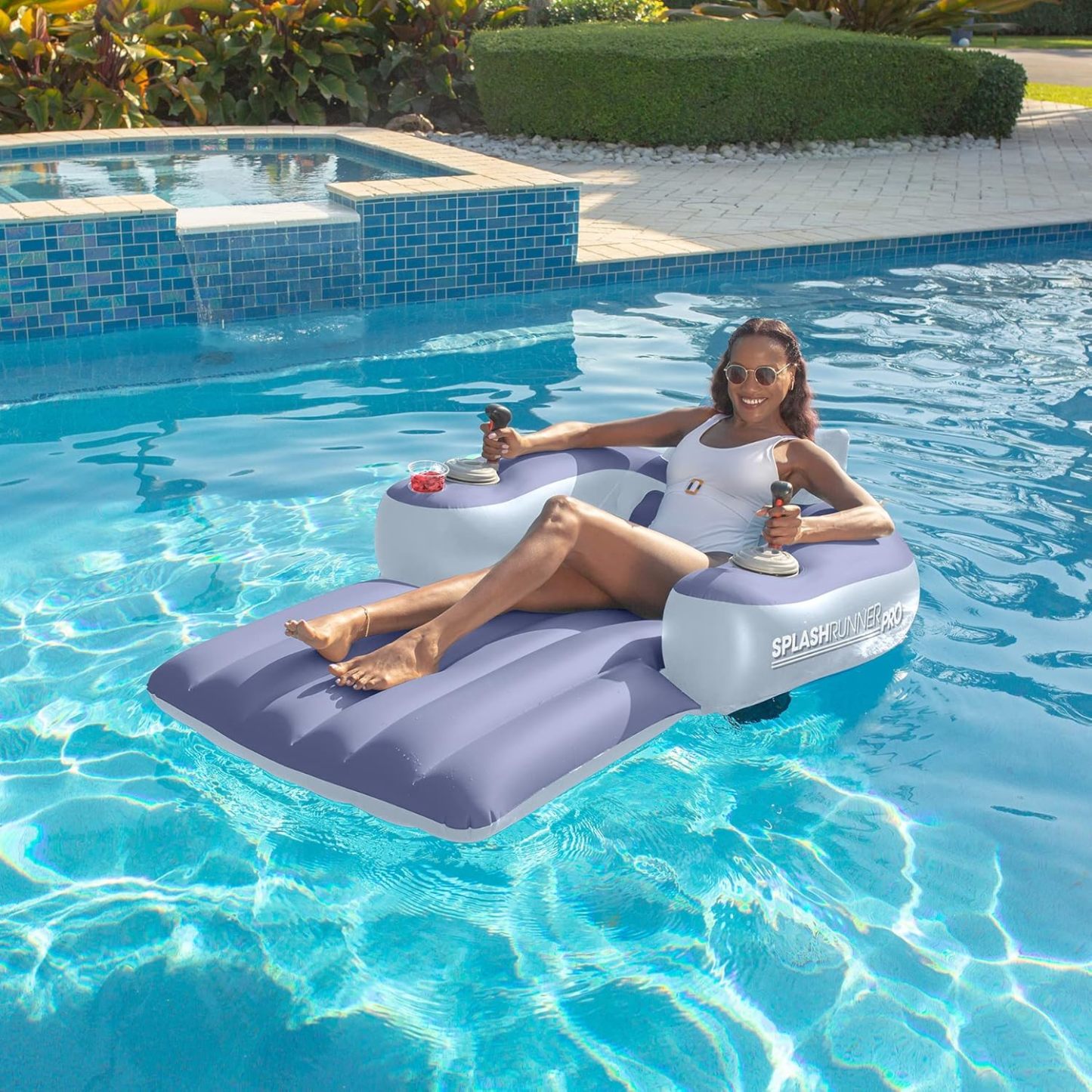 PoolCandy Splash Runner Motorized Pool Lounger