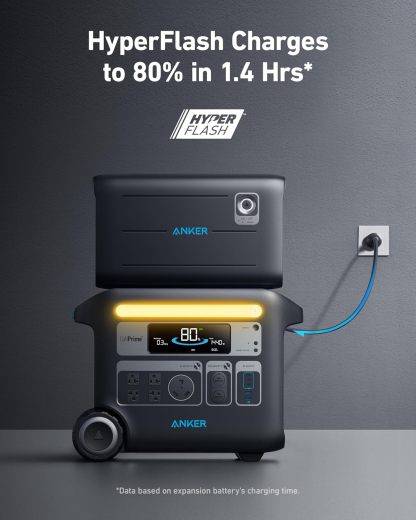 Anker SOLIX F2000 Portable Power Station, PowerHouse 767, 2400W Solar Generator, GaNPrime Battery Generators for Home Use, LiFePO4 Power Station for Outdoor Camping, and RVs (Solar Panel Optional)