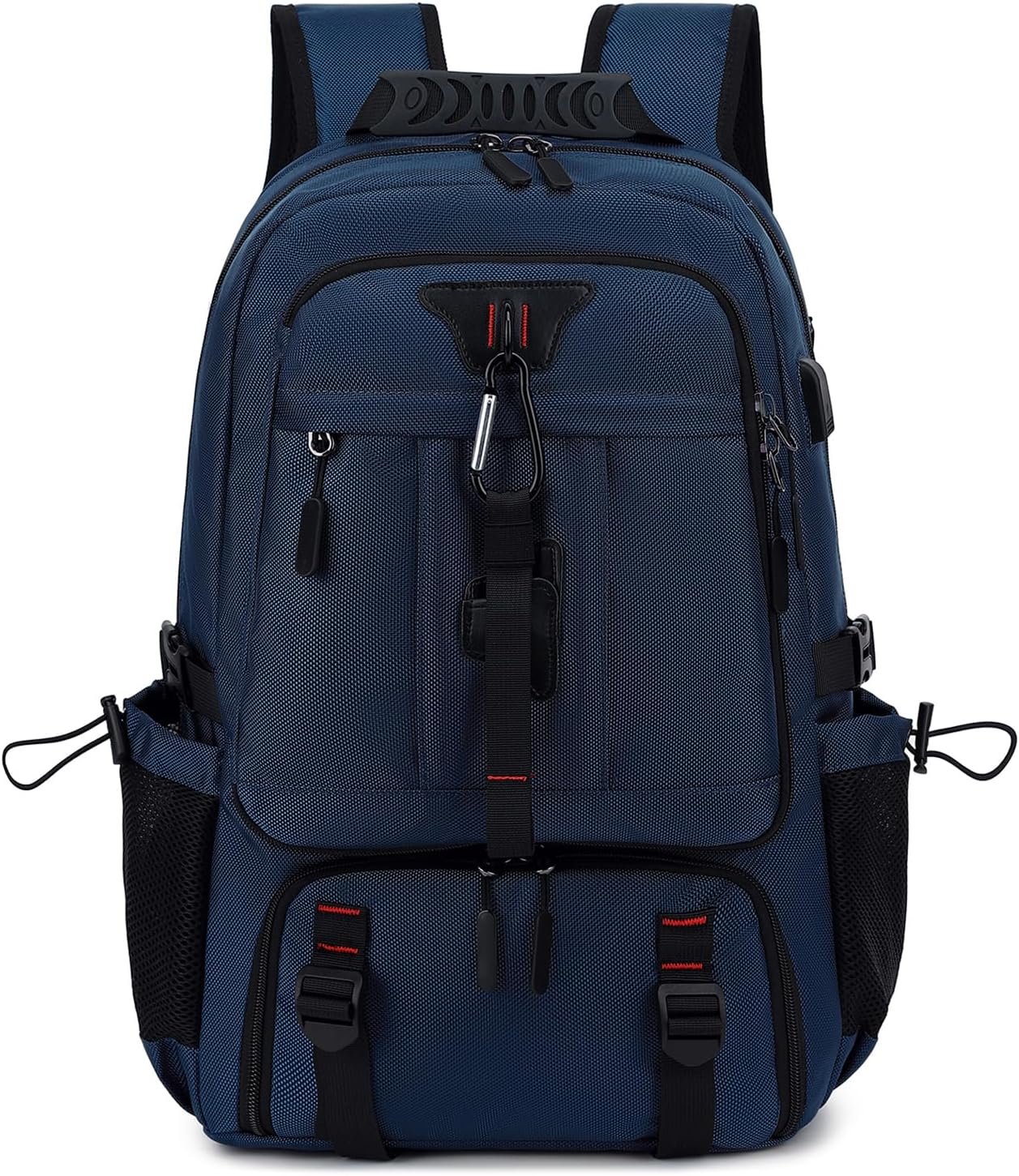 INSAVANT Travel Backpack for Mens 18.3 Inch with Laptop Sleeve and Shoe Compartment, Computer Backpacks with USB Charging Port, Durable Hiking Work Business Daypack for Women(Black Black)