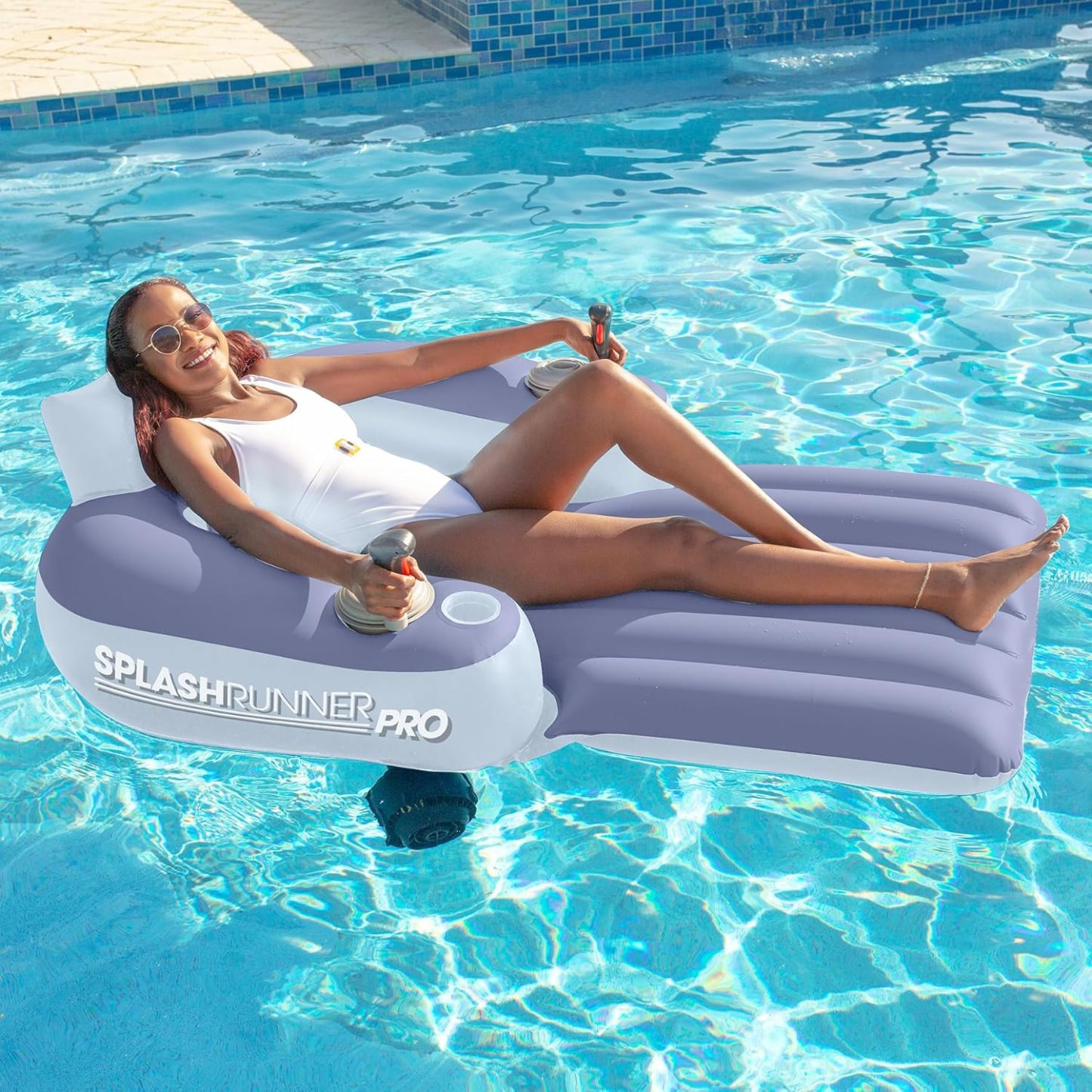 PoolCandy Splash Runner Motorized Pool Lounger