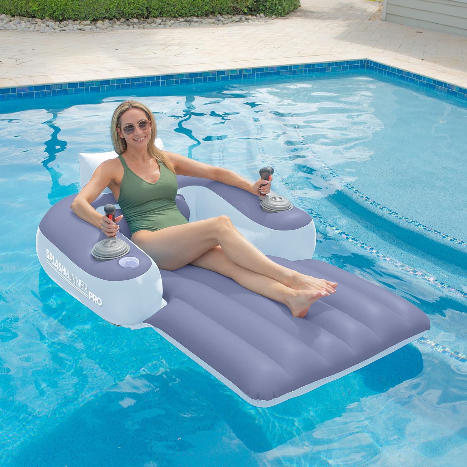 PoolCandy Splash Runner Motorized Pool Lounger