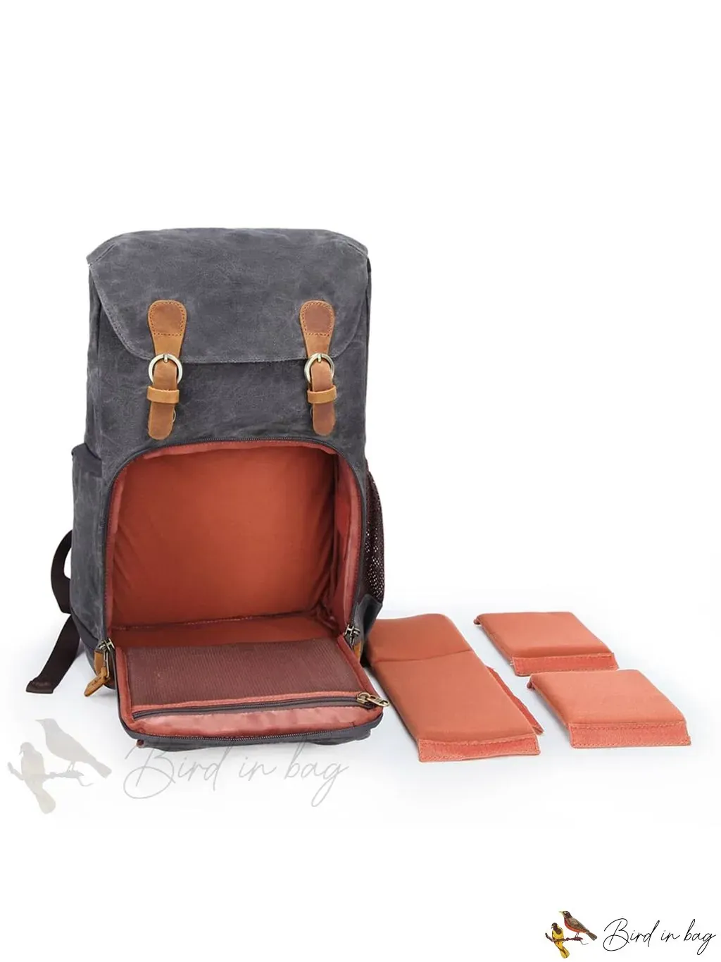 Camera Backpack for Photographers with Large Capacity, Waterproof, Retro Wax Dyed Canvas, Camera Bag, Fits 15 inch L