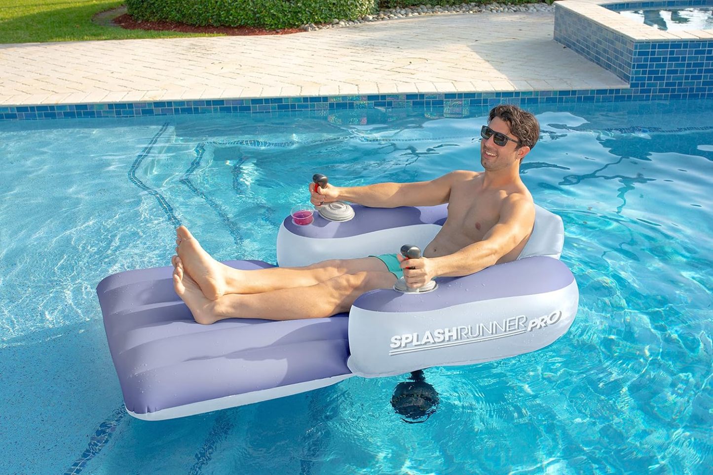 PoolCandy Splash Runner Motorized Pool Lounger