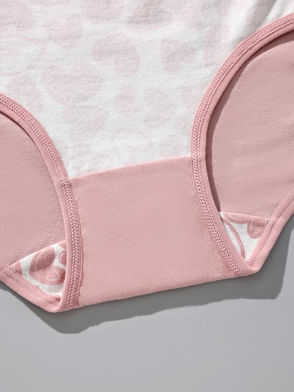 HOTCOM Cute Love Cotton Panties For Women Underwear Print Panty Girls Briefs Breathable Soft Underpants Female Sexy panties 6 Pack