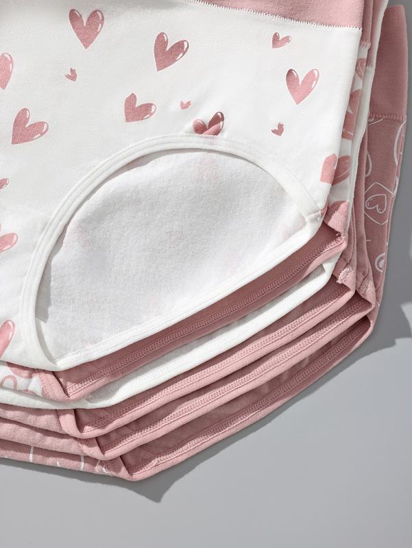 HOTCOM Cute Love Cotton Panties For Women Underwear Print Panty Girls Briefs Breathable Soft Underpants Female Sexy panties 6 Pack