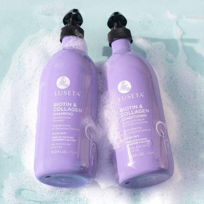 Luseta Biotin Shampoo and Conditioner for HairGrowth - Thickening Shampoo for Thinning Hair andHair Loss - Infused with Argan Oil to Repair DamagedDry Hair - Sulfate Free Paraben Free-2 x 16.9 fl oz