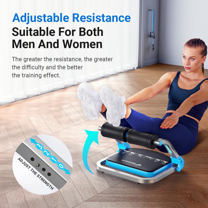 MERACH Sit-Up Exercise Equipment, Ab Crunch Machine Roll-up Machine, Abdominal Workout Machine for Home Gym, Core Ab Exercise System Trainer, dealsforyoudays