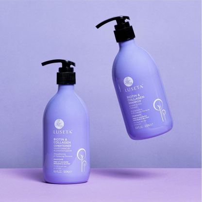 Luseta Biotin Shampoo and Conditioner for HairGrowth - Thickening Shampoo for Thinning Hair andHair Loss - Infused with Argan Oil to Repair DamagedDry Hair - Sulfate Free Paraben Free-2 x 16.9 fl oz