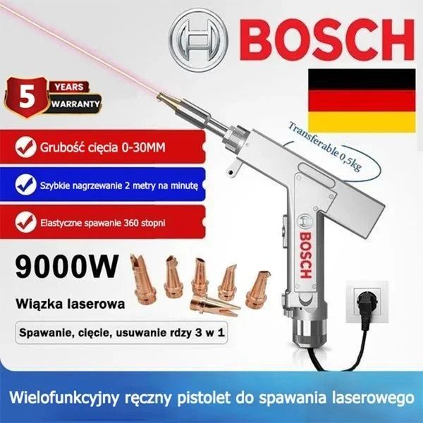 BOSCH Portable Laser Welder (Three in One) 2025 Latest Model Welding + Cutting + Rust Removal