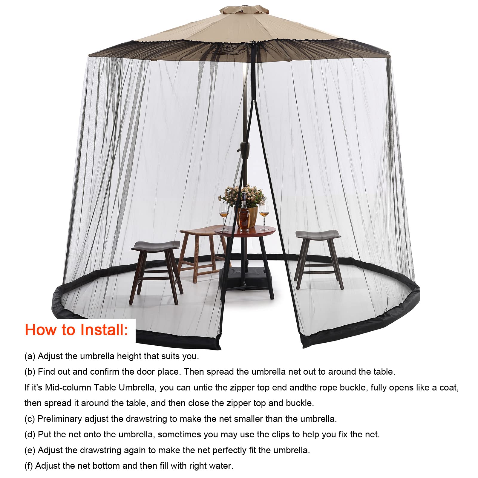Patio Umbrella Mosquito Net