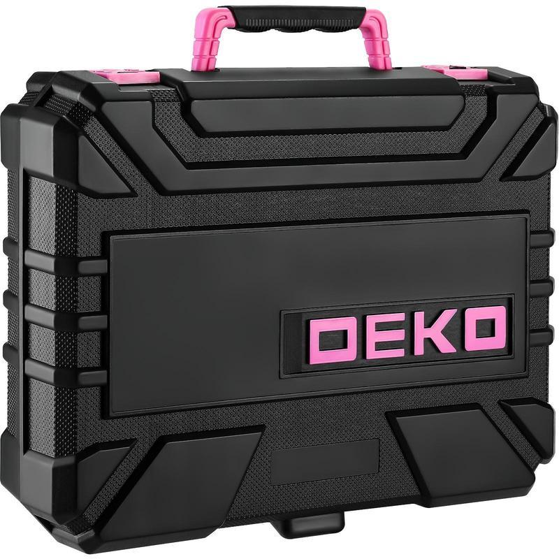 DEKO 8V Cordless Drill Set, 126-Piece Home Tool Kit With Storage Box, Unisex DIY Power Tool Set For Fence Installation, Room Décor, Furniture Assembly, And Daily Repairs