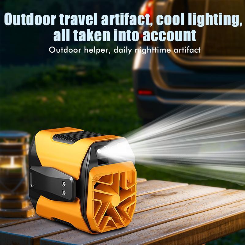 Upgrade Personal Portable Waist Clip Fan,Rechargeable 5000mAh Battery Power bank,10 Speeds 10000RPM Strong Airflow, LED Light, up to 8H of Working Time, Hands-Free Hanging Neck Fan, Wearable Belt Fan for Camping, Outdoor, Jobsite,Farms,Traveling,Fishing