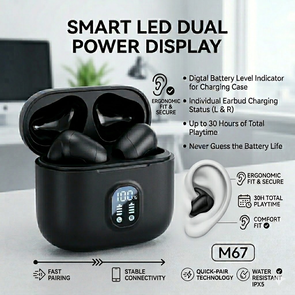 Bluetooth over-ear smart noise-canceling IPX7 waterproof long-duration wireless headphones